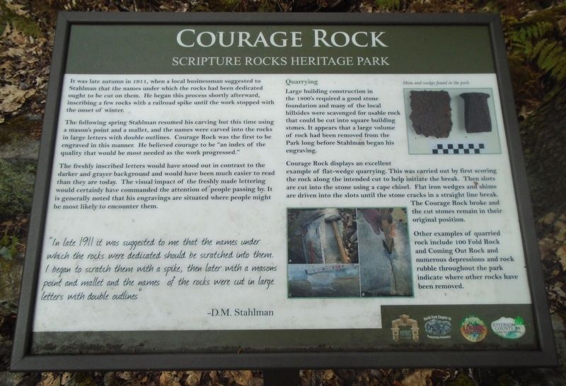 Courage Rock Marker image. Click for full size.