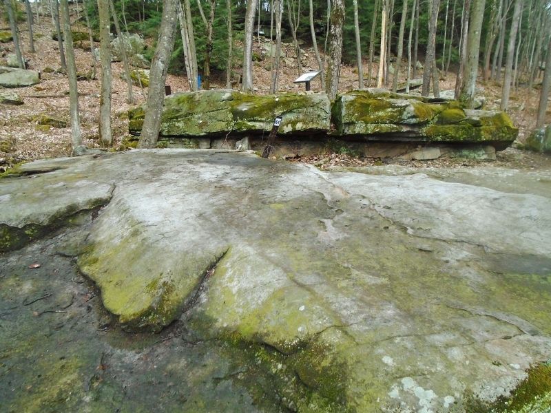 Courage Rock and Marker in upper distance image. Click for full size.