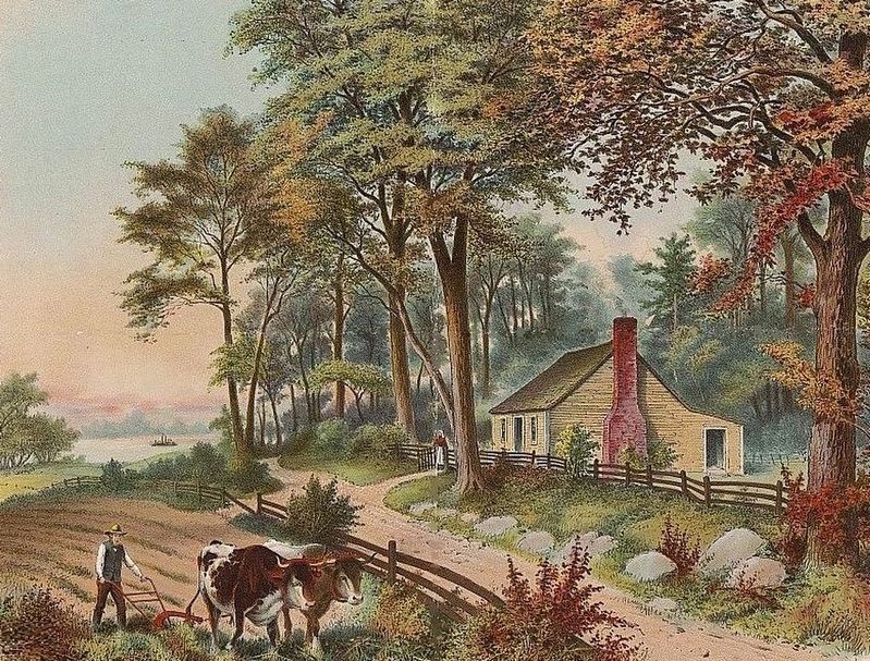 Color drawing of Birthplace of Ulysses S. Grant image. Click for full size.