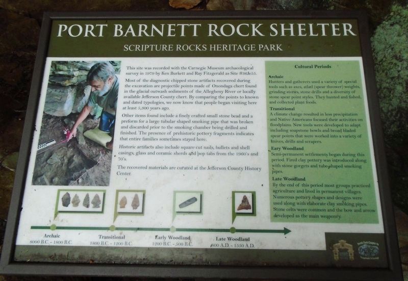 Port Barnett Rock Shelter Marker image. Click for more information.