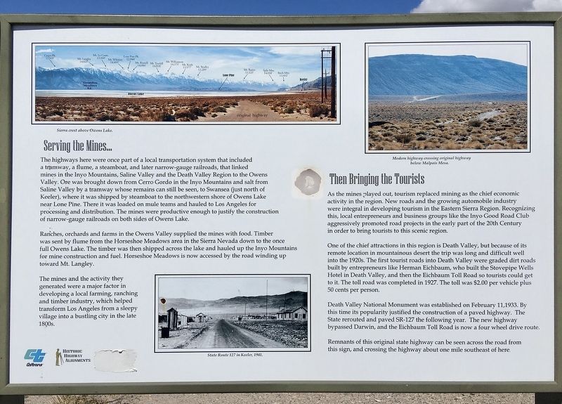 Highway History Marker image. Click for full size.