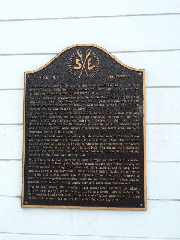 The South End Rowing Club Marker image. Click for full size.