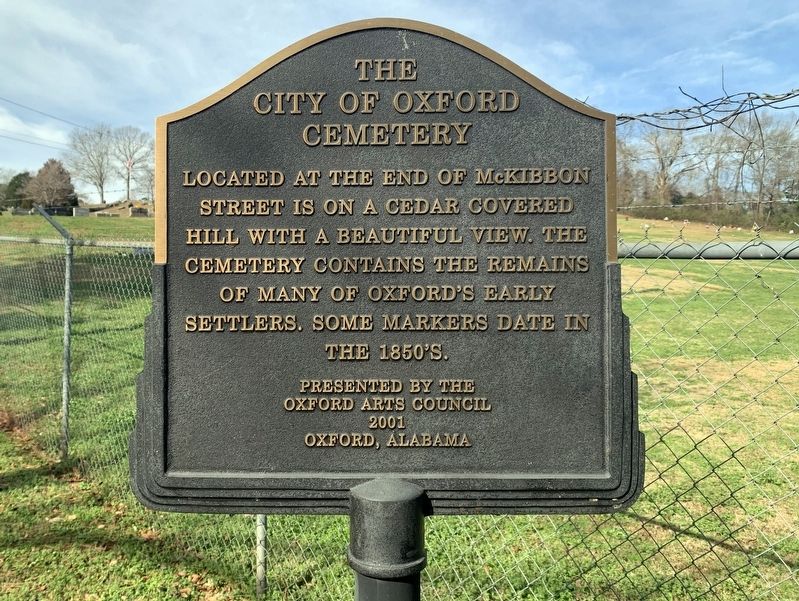 The City of Oxford Cemetery Marker image. Click for full size.