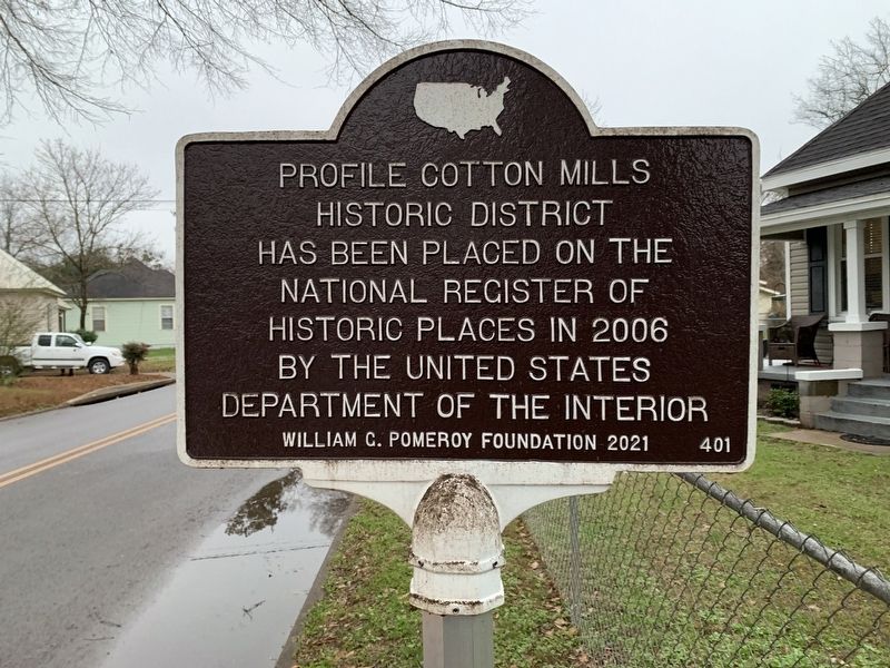 Profile Cotton Mills Historic District Marker image. Click for full size.