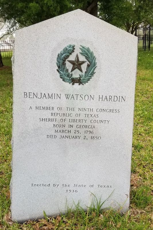 Benjamin Watson Hardin Marker image. Click for full size.