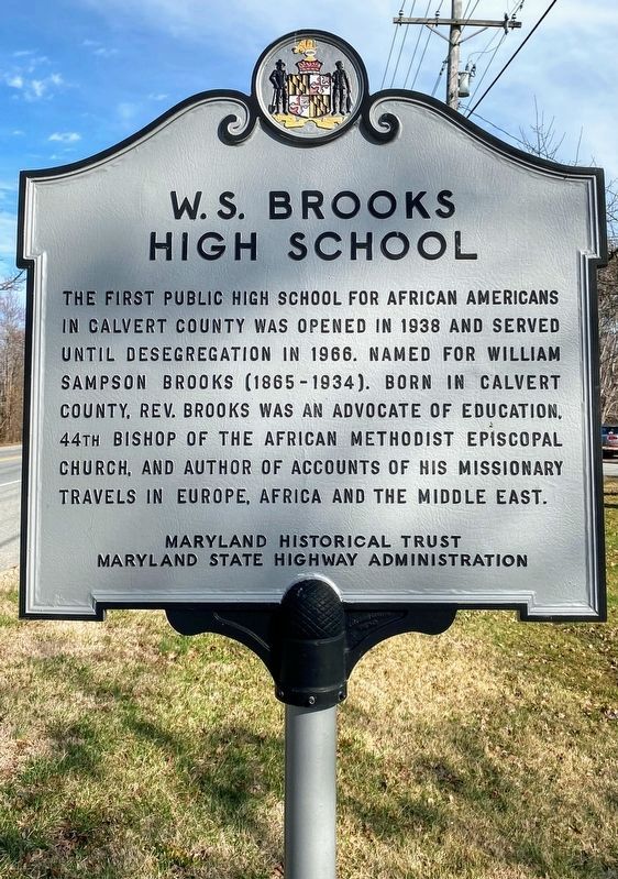 W. S. Brooks High School Marker image. Click for full size.