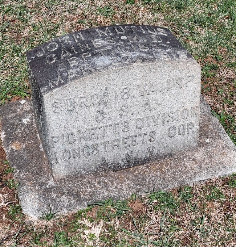 Grave of John M. Gaines image. Click for full size.
