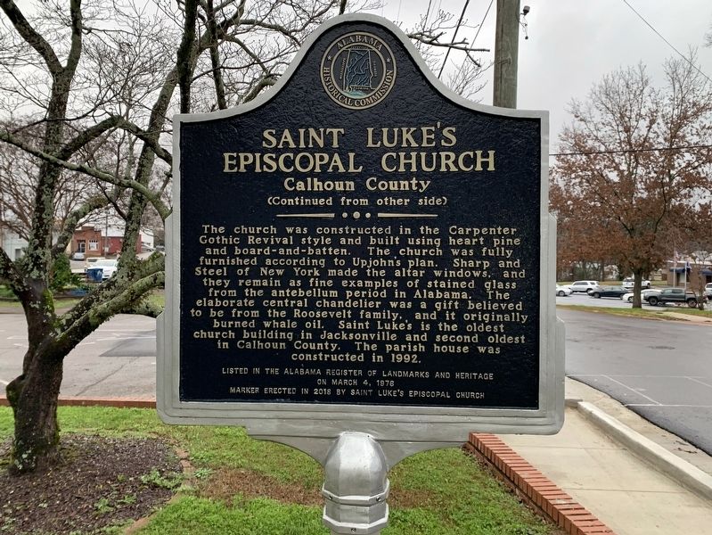 Saint Luke's Episcopal Church Marker Side 2 image. Click for full size.