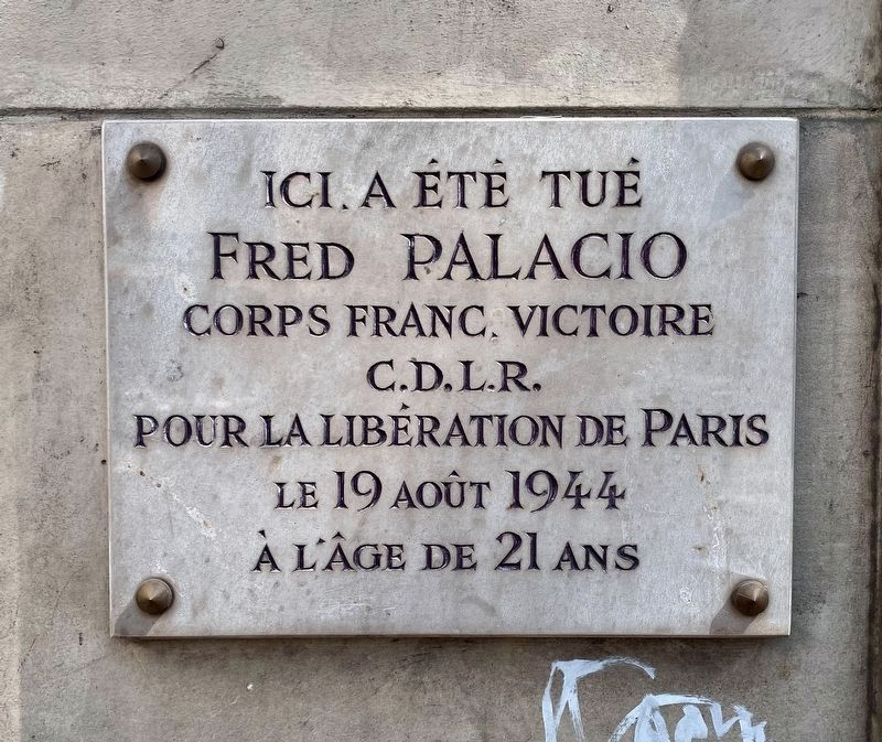 Fred Palacio Marker. Click for full size. Fred Palacio Marker image. Click for full size.