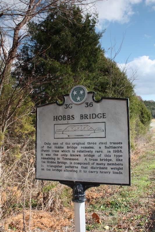 Hobbs Bridge Marker (side B) image. Click for full size.