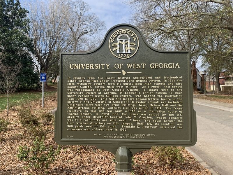 University of West Georgia Marker image. Click for full size.