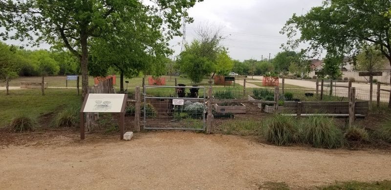 The view of the Garden and Marker from the Harrison House image. Click for full size.