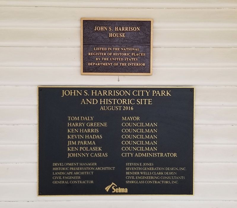 John S. Harrison House - Listed in the National Register of Historic Places image. Click for full size.