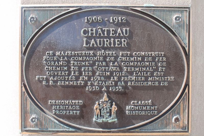 Chteau Laurier / Le Chteau Laurier Marker image. Click for full size.