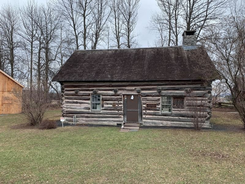 The Hyde Log Cabin and Marker image. Click for full size.