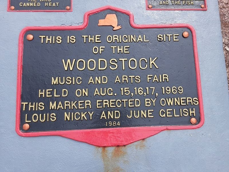 Woodstock Music and Arts Fair Marker image. Click for full size.