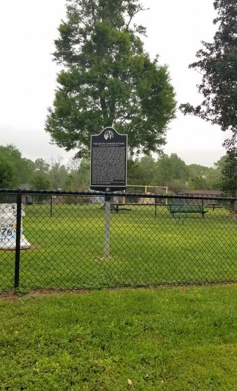 The Ruth Canfield Park Marker in the park image. Click for full size.