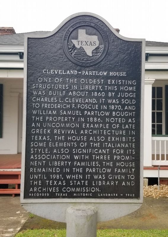 Cleveland-Partlow House Marker image. Click for full size.