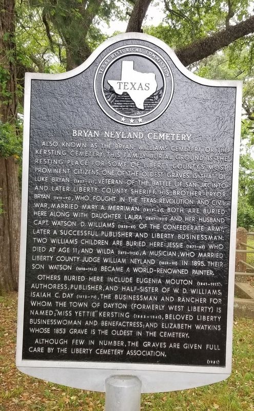 Bryan Neyland Cemetery Marker image. Click for full size.