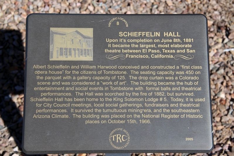 Schieffelin Hall Marker image. Click for full size.