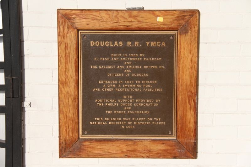 Douglas R.R. YMCA Marker image. Click for full size.