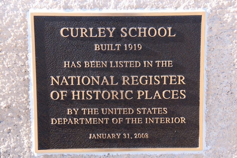 Curley School Marker image. Click for full size.