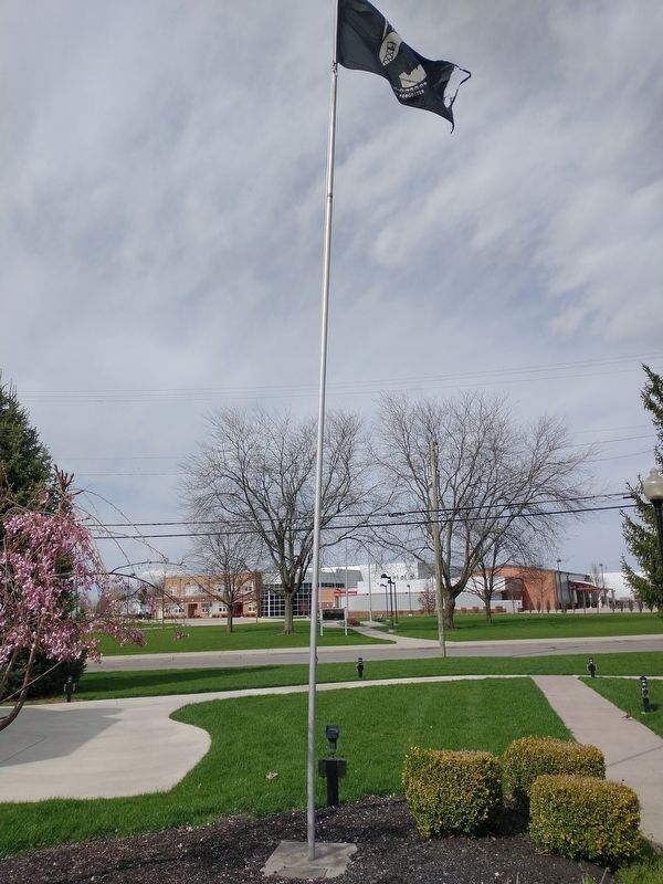 Columbus Grove Veterans Memorial Flagpole Marker image. Click for full size.