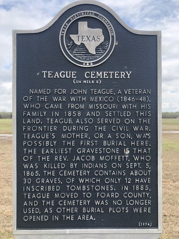 Teague Cemetery Marker image. Click for full size.