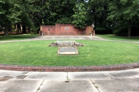 Confederate Monument removed. Click for full size. Confederate Monument removed image. Click for full size.