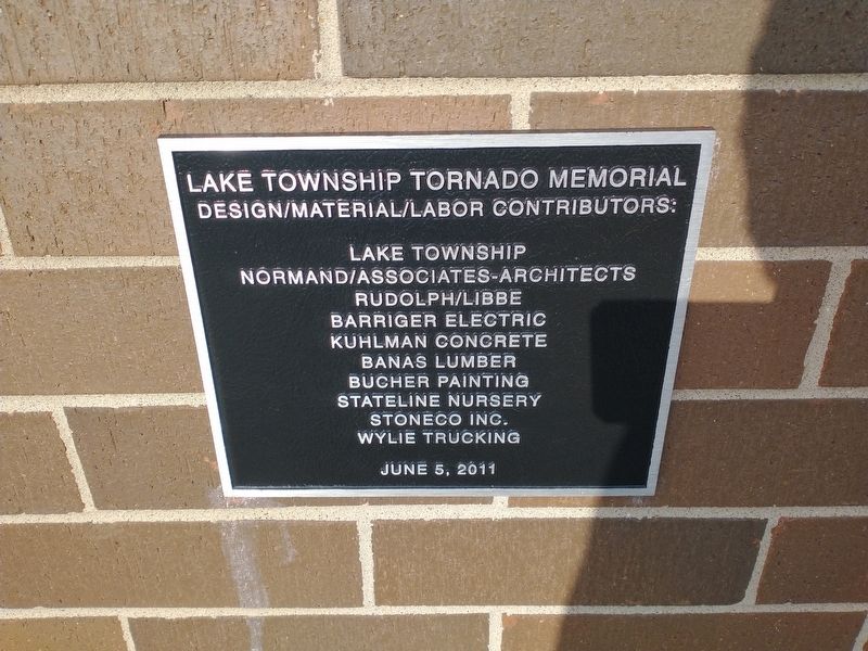 Lake Township Tornado Memorial image. Click for full size.