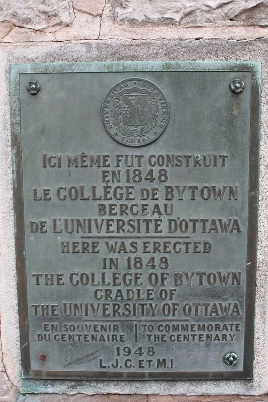 The College of Bytown Marker image. Click for full size.