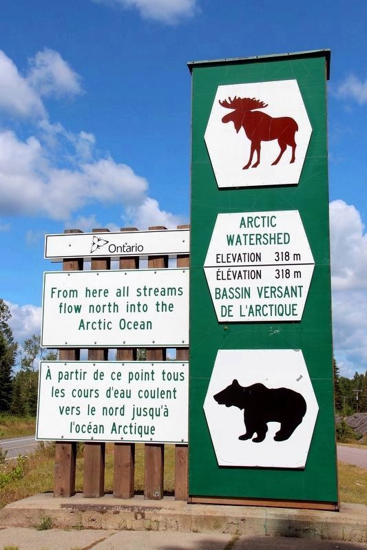 Arctic Watershed sign image. Click for full size.