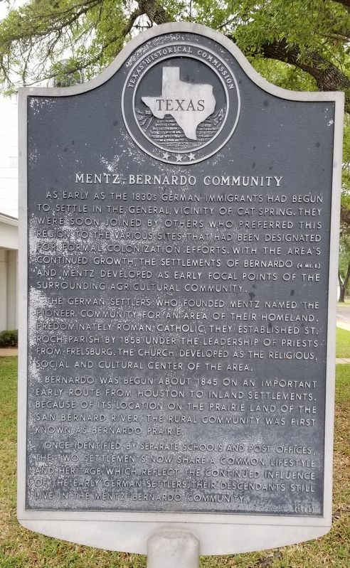 Mentz Bernardo Community Marker image. Click for full size.