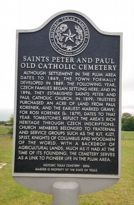 Saints Peter and Paul Old Catholic Cemetery Marker image. Click for full size.