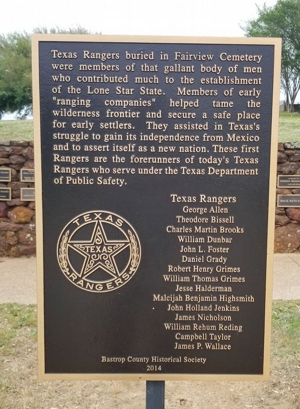 Texas Rangers Marker image. Click for full size.
