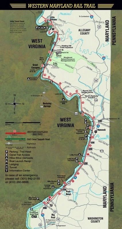 Western Maryland Rail Trail. Click for more information. Western Maryland Rail Trail image. Click for more information.