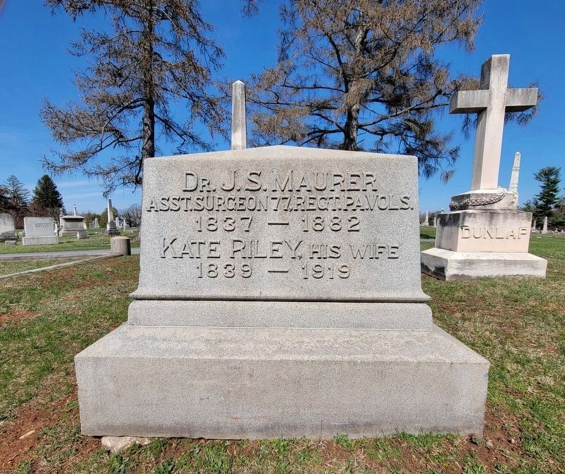 Grave of Surgeon Jacob S. Maurer image. Click for full size.