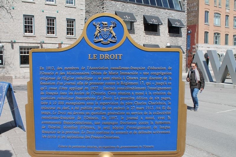 Le Droit Marker image. Click for full size.