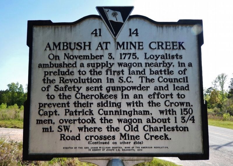 Ambush at Mine Creek Marker (<i>side 1</i>) image. Click for full size.