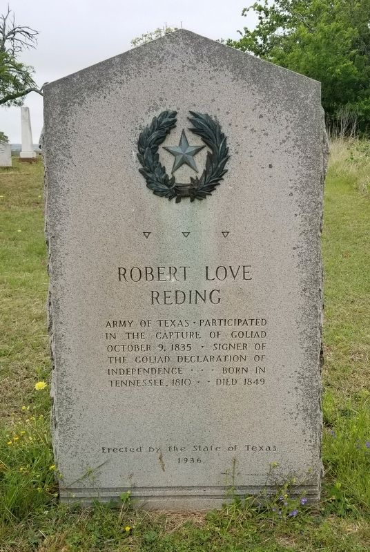 Robert Love Reding Marker image. Click for full size.