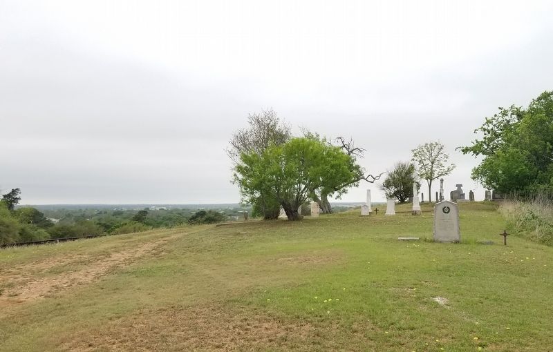 The view of the Robert Love Reding Marker from the cemetery image. Click for full size.