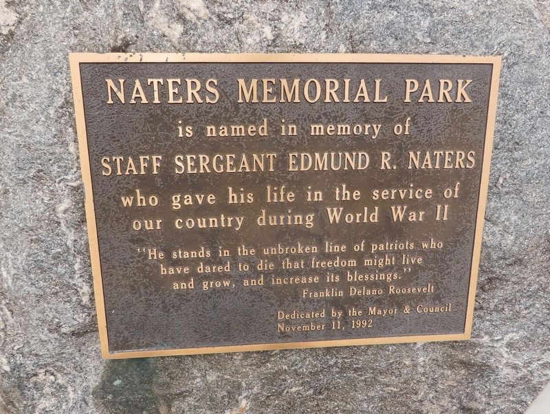 Naters Memorial Park Marker image. Click for full size.