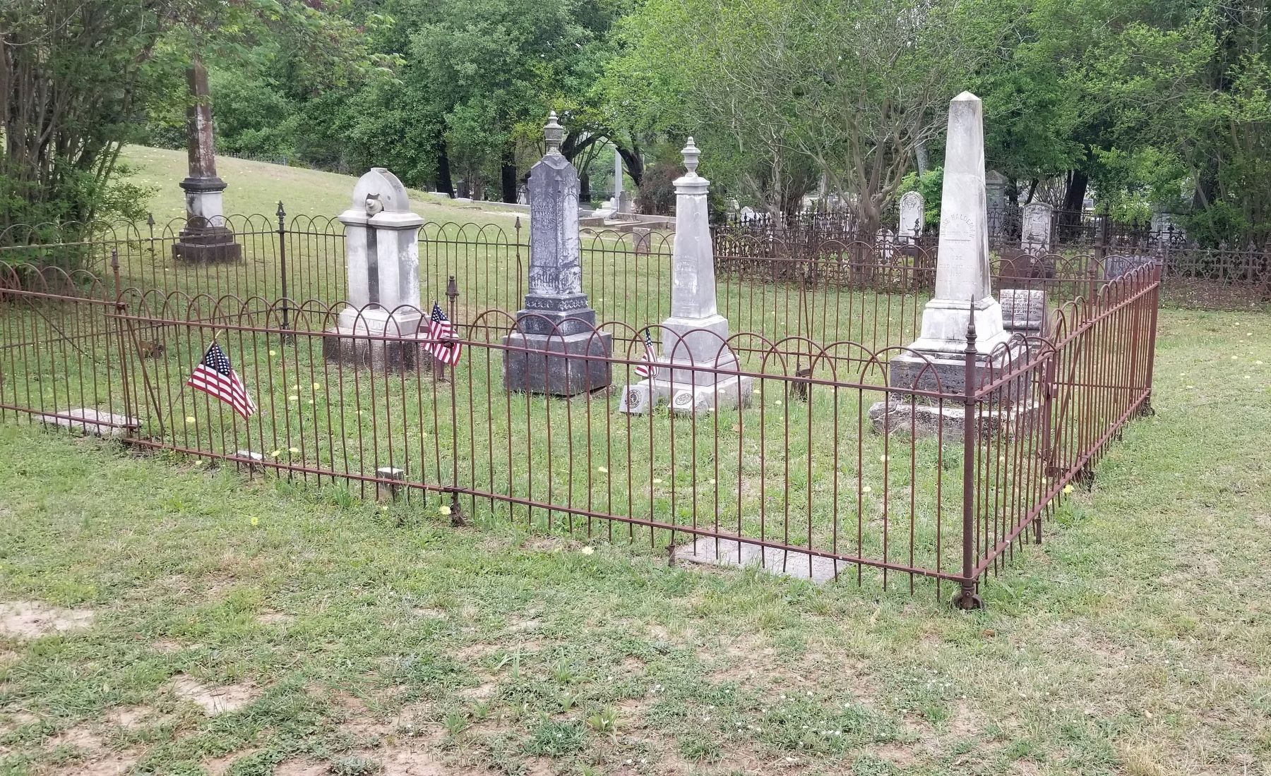 The view of the Jesse Halderman Marker from the cemetery image. Click for full size.