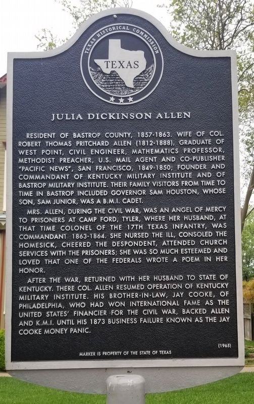Julia Dickinson Allen Marker image. Click for full size.