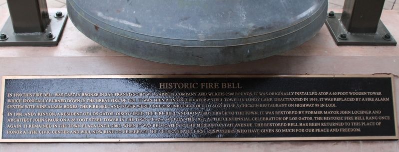 Historic Fire Bell Marker image. Click for full size.