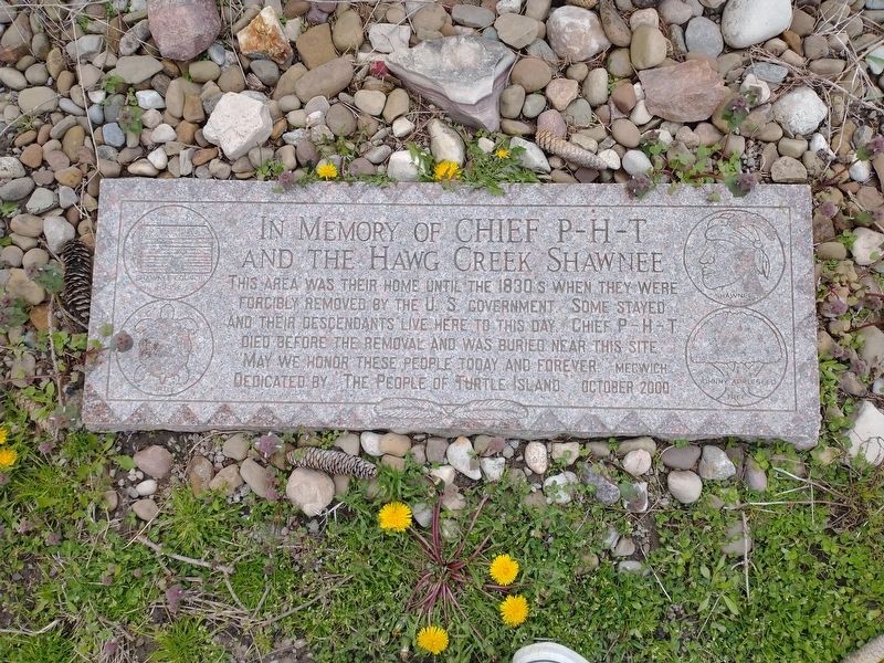 In Memory of Chief P-H-T and the Hawg Creek Shawnee Marker image. Click for full size.