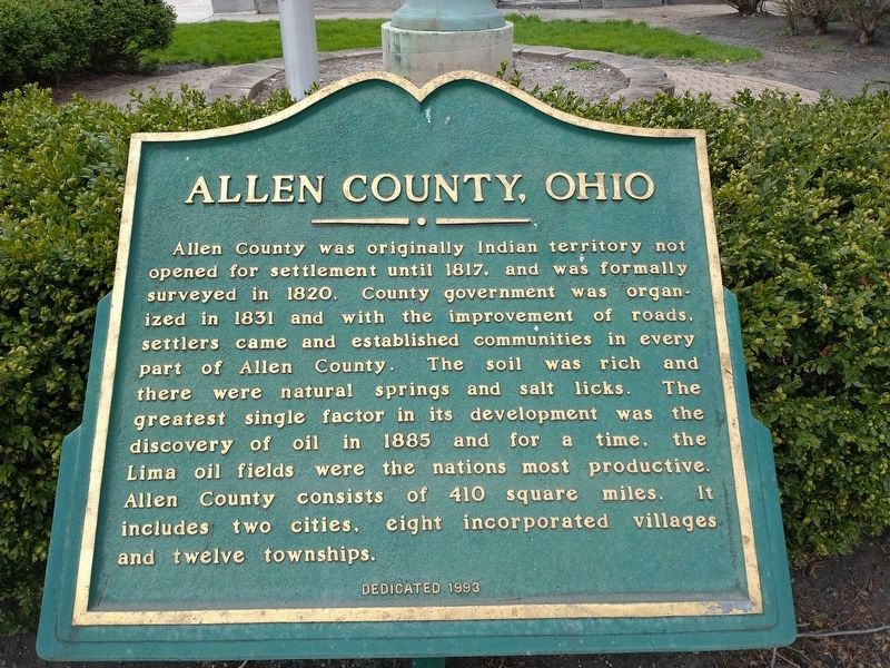 Allen County, Ohio Marker image. Click for full size.