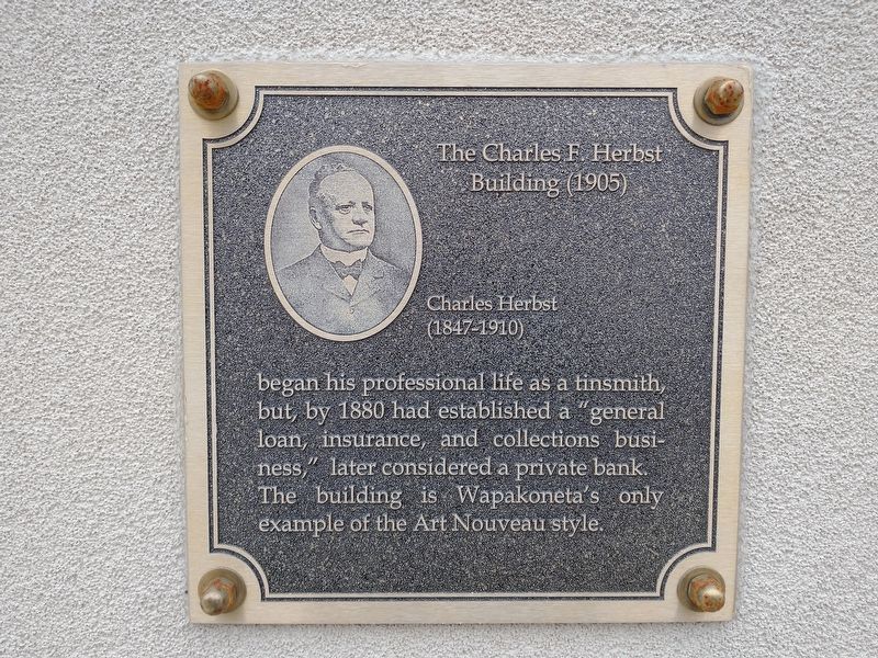 The Charles F. Herbst Building Marker image. Click for full size.