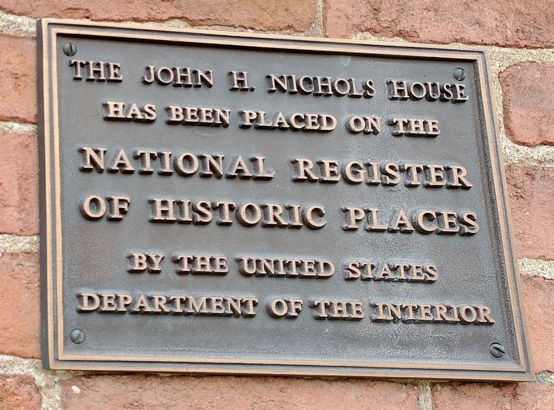The John H. Nichols House Marker image. Click for full size.