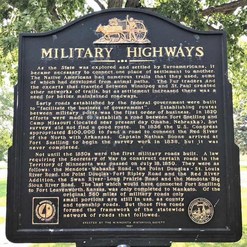 Military Highways Marker image. Click for full size.